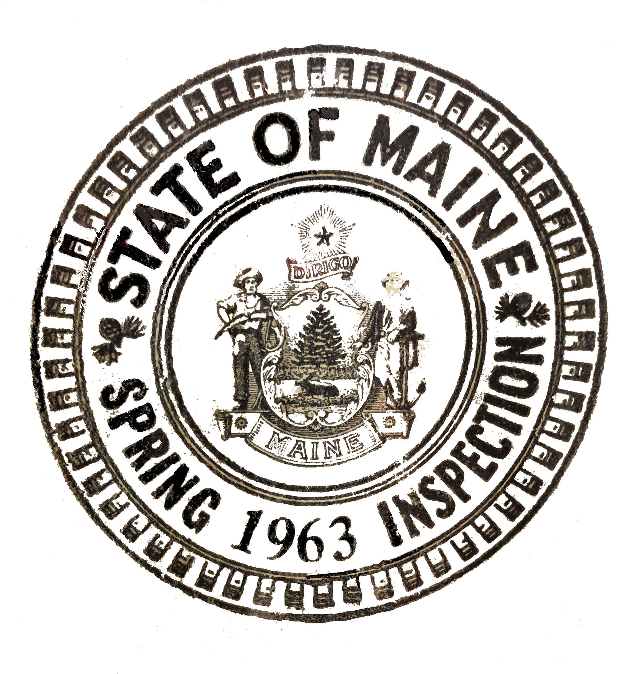 (image for) 1963 Maine Spring Inspection sticker